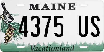 ME license plate 4375US