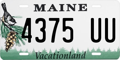 ME license plate 4375UU