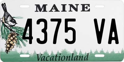 ME license plate 4375VA