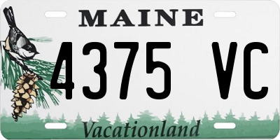 ME license plate 4375VC