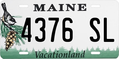 ME license plate 4376SL