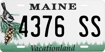 ME license plate 4376SS