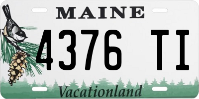 ME license plate 4376TI