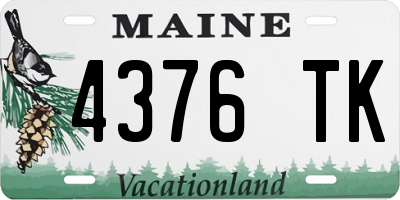 ME license plate 4376TK