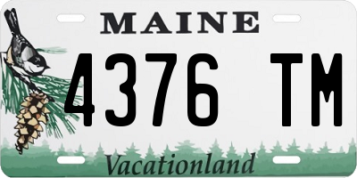 ME license plate 4376TM