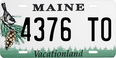 ME license plate 4376TO
