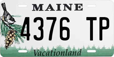 ME license plate 4376TP
