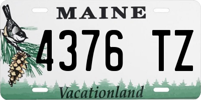 ME license plate 4376TZ