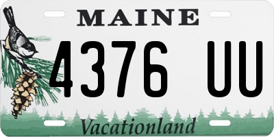 ME license plate 4376UU