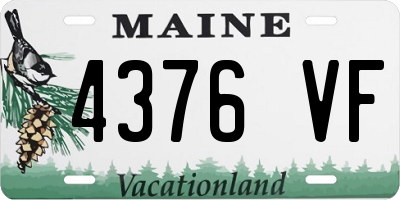 ME license plate 4376VF
