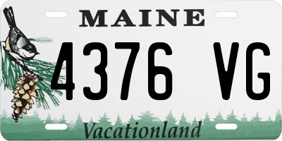ME license plate 4376VG
