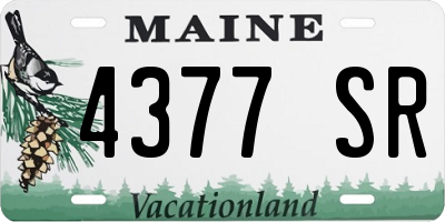 ME license plate 4377SR