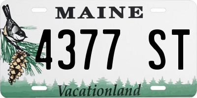 ME license plate 4377ST