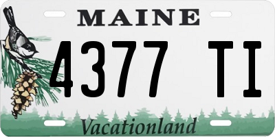 ME license plate 4377TI
