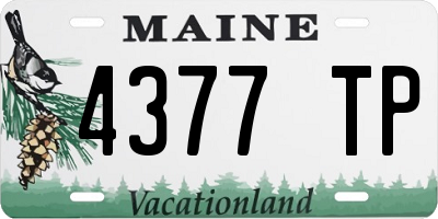 ME license plate 4377TP