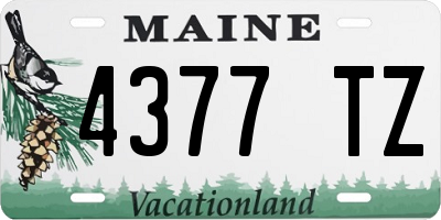 ME license plate 4377TZ