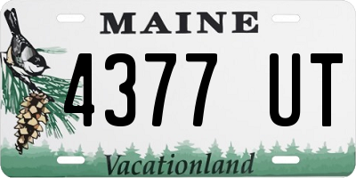 ME license plate 4377UT
