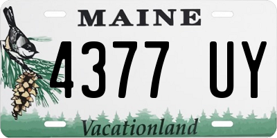 ME license plate 4377UY