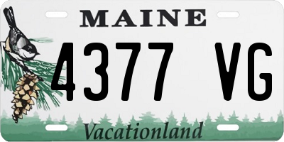 ME license plate 4377VG