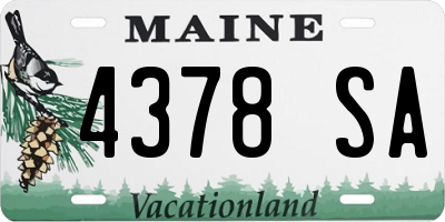 ME license plate 4378SA