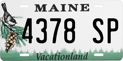 ME license plate 4378SP