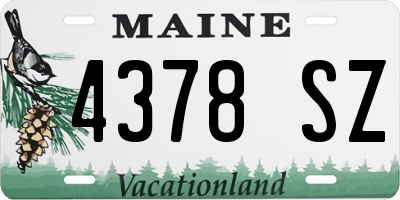 ME license plate 4378SZ