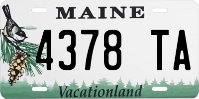 ME license plate 4378TA