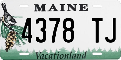 ME license plate 4378TJ