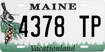 ME license plate 4378TP