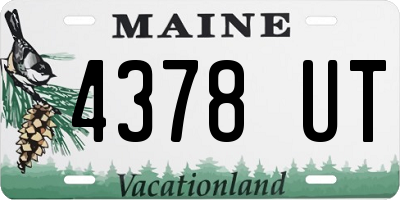 ME license plate 4378UT