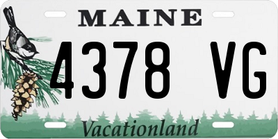 ME license plate 4378VG