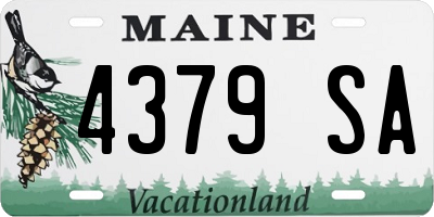 ME license plate 4379SA