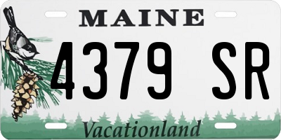 ME license plate 4379SR