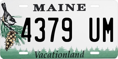 ME license plate 4379UM