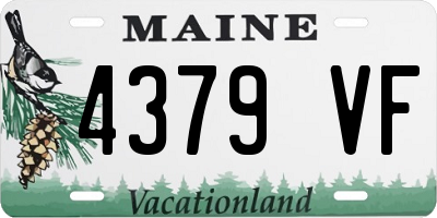 ME license plate 4379VF