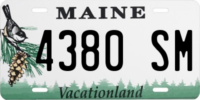 ME license plate 4380SM