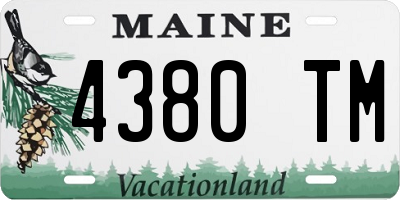 ME license plate 4380TM