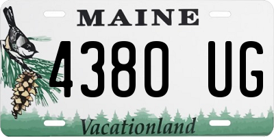 ME license plate 4380UG