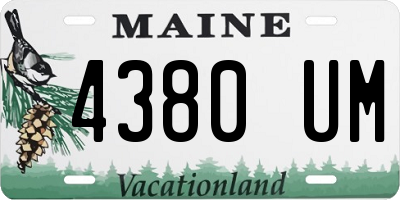 ME license plate 4380UM