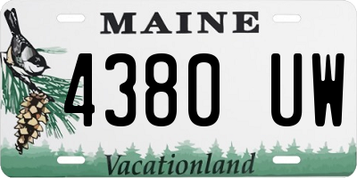 ME license plate 4380UW