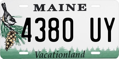 ME license plate 4380UY