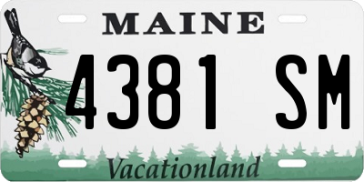 ME license plate 4381SM