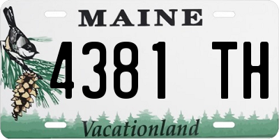 ME license plate 4381TH