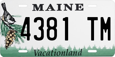 ME license plate 4381TM