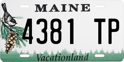 ME license plate 4381TP