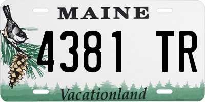 ME license plate 4381TR