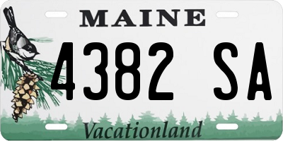 ME license plate 4382SA