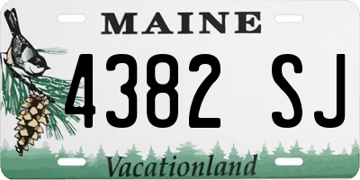 ME license plate 4382SJ