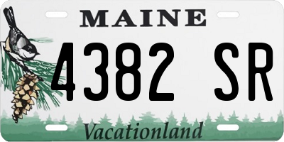 ME license plate 4382SR