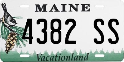 ME license plate 4382SS